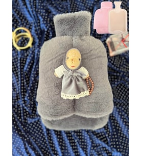 Ramazan Özel Sevgili Füme Kadın Sıcak Su Torbalı Peluş Ayıcıklı Ayak Isıtıcı 2 Litre