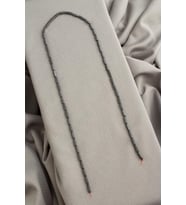 Hematit Doğal Taş Mat Gri Dikdörtgen Kesim 2x8mm Dizi [AA]
