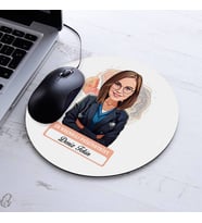 Kişiye Özel Hediye Karikatürlü En İyi Kadın Psikiyatrist Mousepad