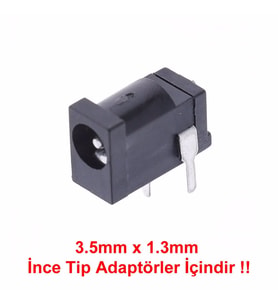 3.5mm x 1.3mm DC Güç Soketi Plastik DC002 Pcb Tip Adaptör Bağlant