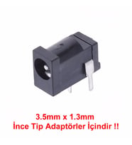 3.5mm x 1.3mm DC Güç Soketi Plastik DC002 Pcb Tip Adaptör Bağlant