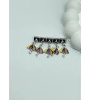 Çelik Silver Renkli Şemsiye Sallantılı Nomi Charm - 25crm21
