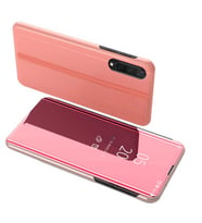 Xiaomi Mi 9 Lite Uyumlu Aynalı Kapaklı Lüx Kılıf (Rose - Gold)