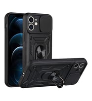 Coverzone iPhone 12 Pro ?le Uyumlu PhoenixShield S�rg�l� Sistem Kamera Korumal? Kapak Tam Koruma Manyetik Vega Kapak Siyah