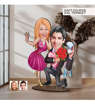 BK Gift Kişiye Özel Sevgililer Karikatürlü Büyük Boy Ahşap Biblo-9 Arkadaşa Hediye , Sevgiliye Hediye, Kişiye Özel Biblolar