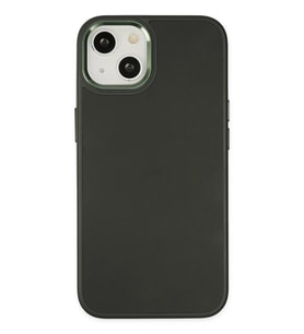 Mey İthalat® iPhone 14 Plus Kılıf Asya Deri Silikon - Koyu Yeşil