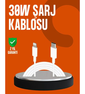 30w Type-c Lightning Hızlı Şarj Kablosu 1.2m İphone Uyumlu
