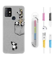 INFINIX Hot 8 9 10 11S Hot 10 Play 10T Kılıf Kablo Koruma Spiral Silikon Pandalar 1798