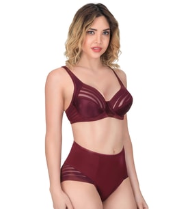BORDO MI Emay 177 D Toparlayıcı Sütyen Takım
