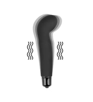 G-Spot Uyarıcılı Titreşimli Vibratör Dildo 12,5 cm (Siyah)