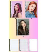 Yeji itzy 3 adet defter A4 büyük boy çizgili_kareli_çizgisiz