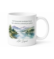 Göl Kenarı Memleket Temalı Baskılı Kupa Bardak Hediye Porselen Mug
