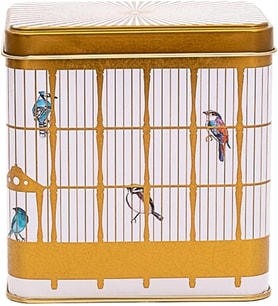 Lexroo Er205-t7 Bird Cage Desenli Kare Metal Saklama Kabı 9x9 Cm (Bird Cage)