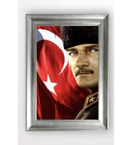 Gümüş Çerçeveli Atatürk Tablo cv942