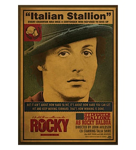 Sylvester Stallone Rocky Ahşap Tablo