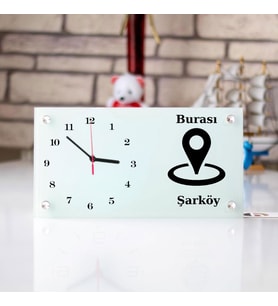 Memeleketlere Özel Masa Üstü Cam Saat