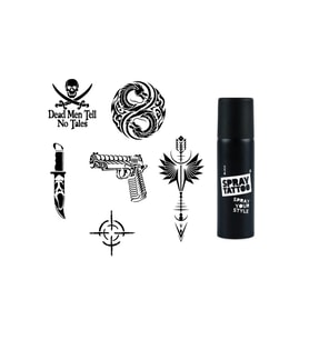 Savaş ve Dragon Spray Tattoo İle Geçici Dövme Yapma Seti