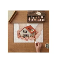 Maket Ev - Gayrimenkul - Konut Tasarımı 240 parça Ahşap Puzzle Ahşap Kutuda MP01499