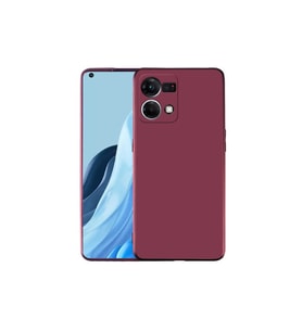 Oppo Reno 7 4G Uyumlu Kılıf Zore Premier Silikon Kapak (Mürdüm)