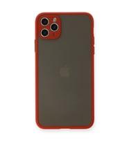 Apple iPhone 11 Pro Max Kılıf Montreal Silikon Kapak - Kırmızı