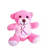 Kişiye Özel İsim ve Harf Baskılı Peluş Pembe Ayı HK2349