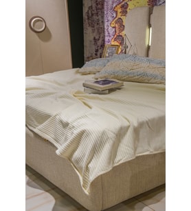 %100 Pamuk Tek Kişilik Yazlık Örgü Pike, Yatak Örtüsü, Terletmez Kumaş (160X240CM) (Krem)