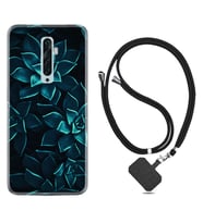 Oppo Reno 2Z 4 Lite 4 Pro 5 6 7 A31 Kılıf Boyun Askılı Silikon Mistik Çiçekler 1650