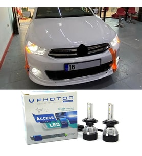 Citroen C Elysee Led Xenon Kısa Far Ampulü H7 Access Yeni Seri Beyaz 2012-2023