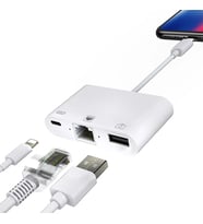 İPhone/İPad 3İN1 Ethernet RJ45 Ve Usb Kamera Adaptörü NK107-(5775) - SSSSSS4703-3983