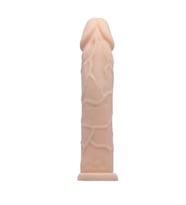 MorGece 6 Cm Dolgulu Realistik Uzatmalı Penis Kılıfı Dildo Ten Rengi Penis