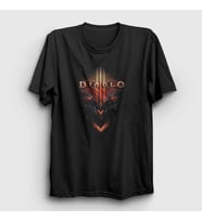 Presmono Unisex Siyah Cover Oyun Diablo iii T-Shirt 320310tt