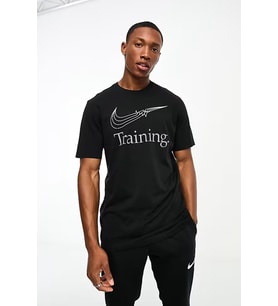 Nike Training Dri Fit Swoosh Graphic Tshirt Black Erkek Koşu Antrenman Tişörtü Sİyah