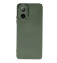Oppo A38 Kılıf Nano içi Kadife Silikon - Koyu Yeşil