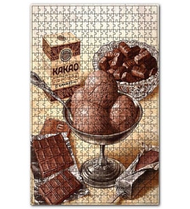 Cakapuzzle Kakao Çilota Dondurma Görseli Puzzle Yapboz MDF (Ahşap) (120 Parça)