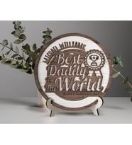 Bk Gift Kişiye Özel Kabartma Tasarım Ahşap Baba Tabelası, Babaya Hediye, Babalar Günü Hediyesi, Ev Dekorasyonu-3