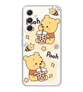 Samsung Galaxy A24 Uyumlu Winnie The Pooh Tasarımlı Şeffaf Telefon Kılıfı