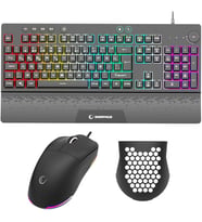 Rampage Eclipse Siyah Usb RGB Aydınlatmalı Q Gaming 4 Tuş Makrolu Oyuncu Klavye Mouse Set