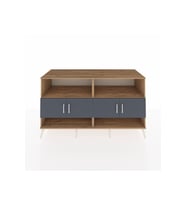 Kronos Konsol 4 Raflı 4 Kapaklı 176x59x99 Çam-Antrasit