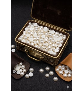 Boncuk Çeşitleri Yarım İnci Beyaz 8 Mm 25 gr