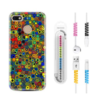 General Mobile GM8 Go GM9 GM20 Pro Plus Kılıf Kablo Koruma Spiral Silikon Nazar Boncukları 1746