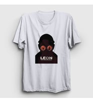 Presmono Unisex Beyaz Sight Film Leon T-Shirt 247157tt