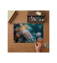 Denizanası Tasarımı 240 parça Ahşap Puzzle Ahşap Kutuda MP03916