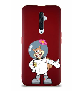 Oppo Reno 2Z Soft Premier Kapak Sandy Tasarımlı Silikon Kılıf - Mürdüm (Şeffaf)