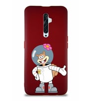 Oppo Reno 2Z Soft Premier Kapak Sandy Tasarımlı Silikon Kılıf - Mürdüm (Şeffaf)