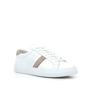 Hakiki Deri Beyaz Bakır Desenli Günlük Kadın Sneaker Ayakkabı