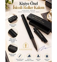 Kalemhane Kişiye Özel İsimli Mat Siyah Roller Kalem – Özel Yazılı Hediyelik Kutulu