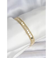 316L Çelik Gold Renk Pullu Zincir Model Kadın Bileklik - TJ-BB8159