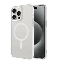 iPhone 15 Pro Kılıf Magsafe Şarj Özellikli Buzlu Transparan C-Pro Sert Kılıf (Renksiz)