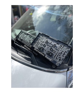 3D Mercedes Benz Takmatik Plakalık 1 Tanesi Kare Plakalık