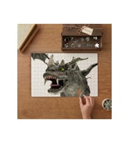 Kızgın Ejderha Tasarımı 240 parça Ahşap Puzzle Ahşap Kutuda MP00504